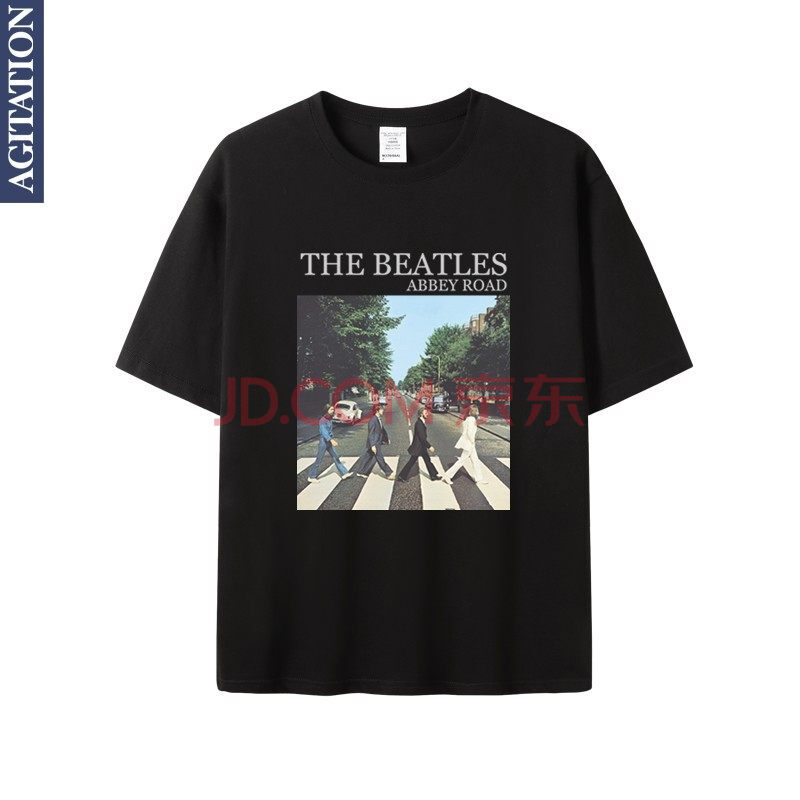 the beatles 披头士甲壳虫乐队短袖t恤 摇滚音乐衣服棉圆领初高中大学