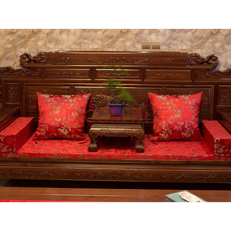 定制红木家具坐垫实木家居餐椅垫中国风织锦缎中式沙发椅子垫太师椅