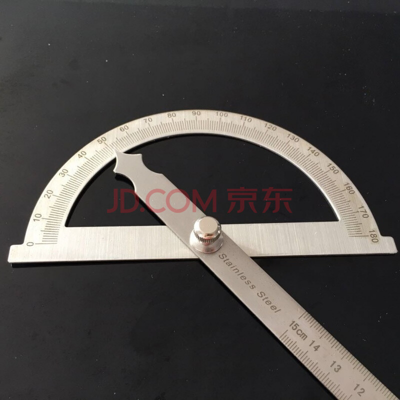 工具180度角度尺测量角度量角器木工分度规碳钢角度规尺 0-150mm