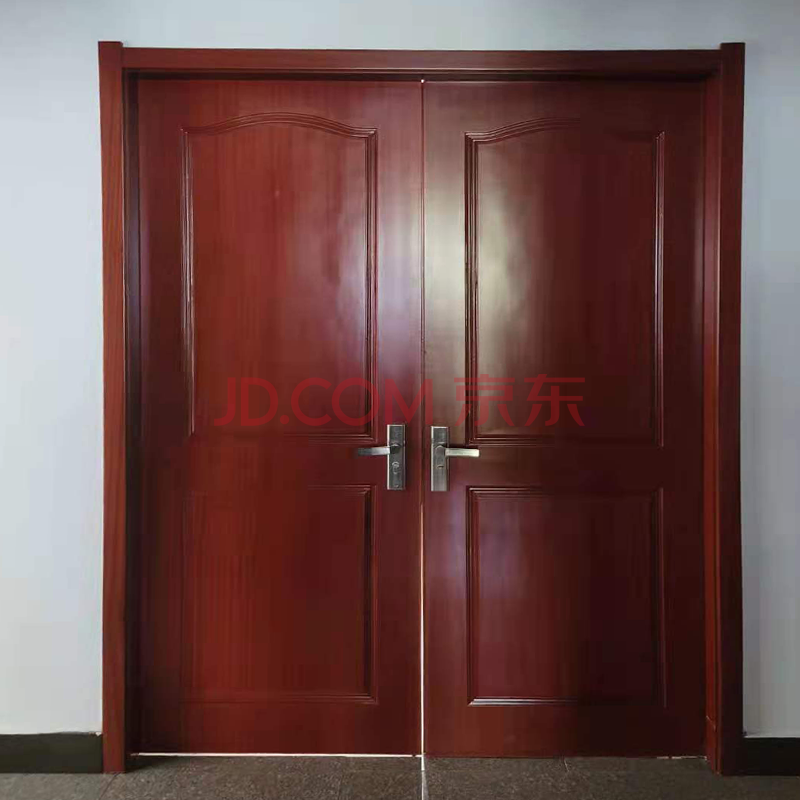 实木复合免漆门卧室门客厅厨房门现代拼色门家用门办公室门 对开门