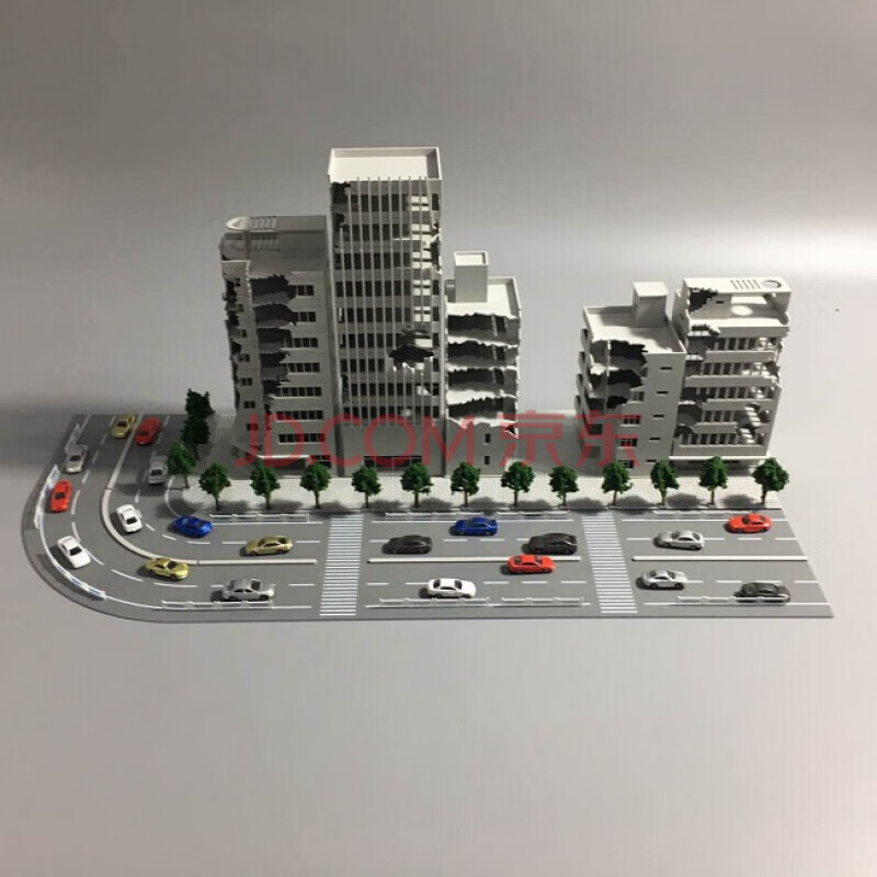 1/144城市模型沙盘150建筑场景高达 奥特曼拼装柜式模型 整套