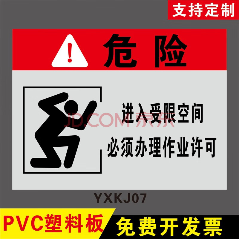 冷库作业安全警示标识牌受限空间告知卡标识闲人免进密闭空间标志提