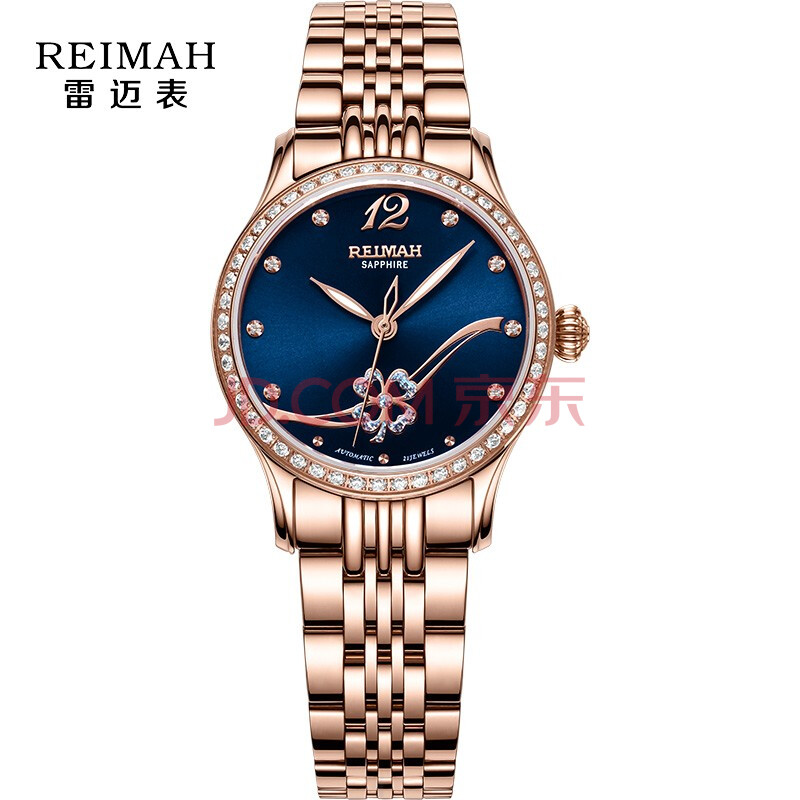 雷迈表(reimah)手表 心驰女神系列2021新品时尚自动机械女士腕表钢带