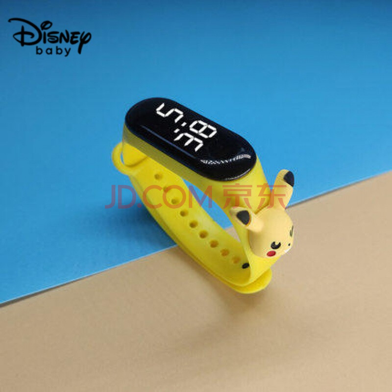 迪士尼(disney)儿童电子表触控运动手表手环发光防水防摔男孩女孩学生