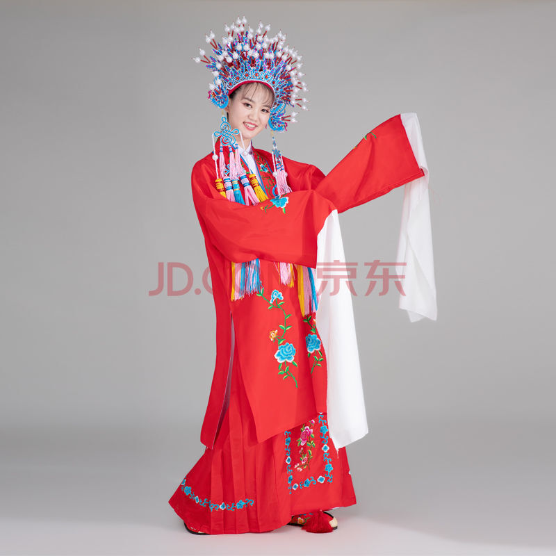 璐依蝶影戏服装女花旦京剧古装越剧新款演出戏曲水袖凤冠戏剧衣服戏服