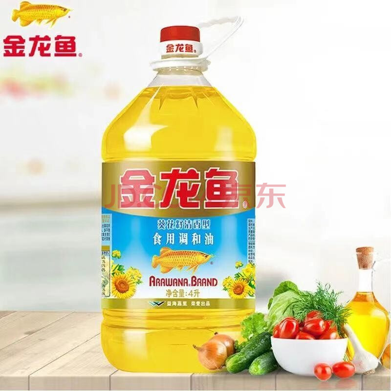 金龙鱼葵花籽清香型调和油4l4升调和油食用油转基因