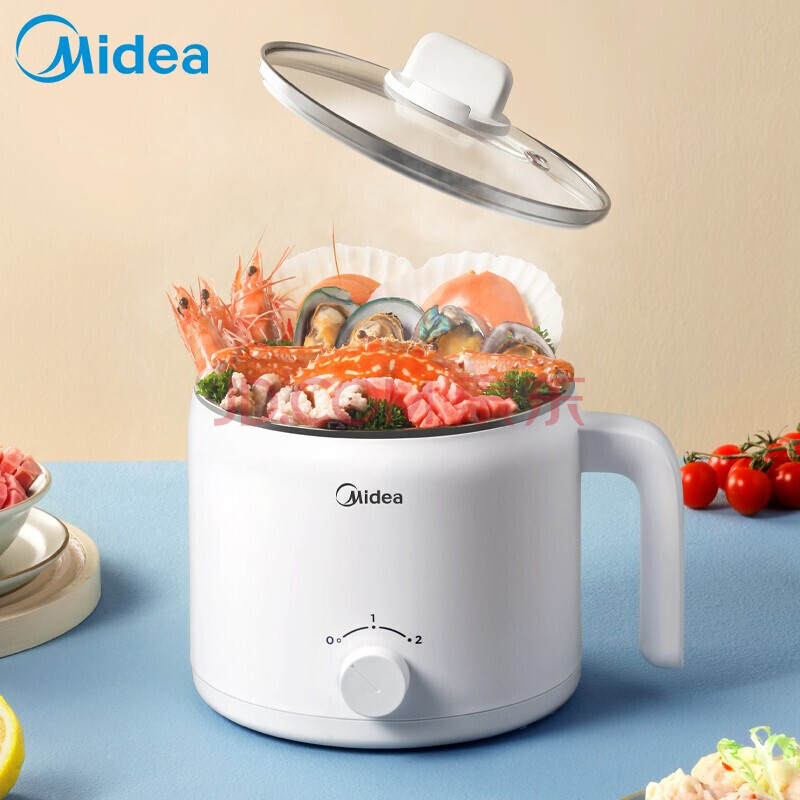 美的(midea)多用途锅多功能电热电煮锅小火锅电热杯学生电煮炖锅1-2人