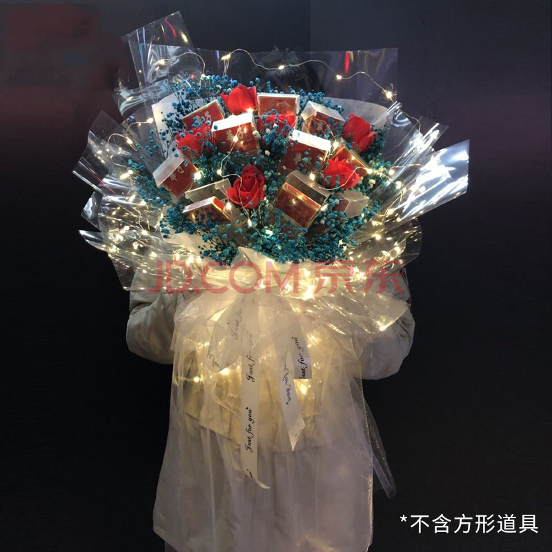 桔梗缘 网红满天星烟花束成品超大手捧花抖音diy送男友男生老公过生日