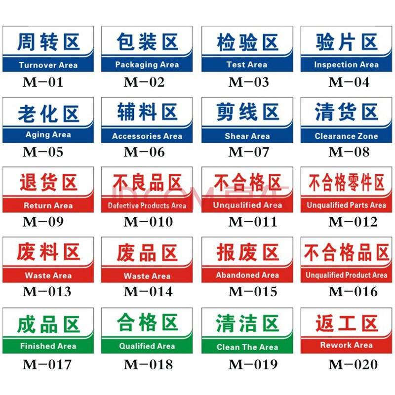 分区标志牌公司生产车间验厂区域划分指示牌企业工厂标识牌 包装区 2