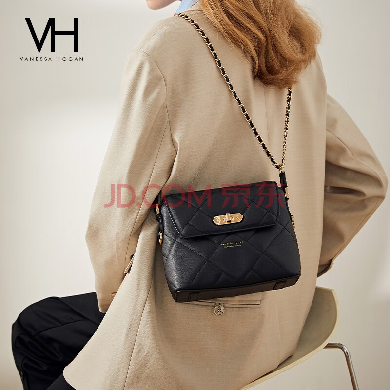 vh包包女包牛皮女士斜挎包2021年新品女包个性链条包牛皮单肩包小方包