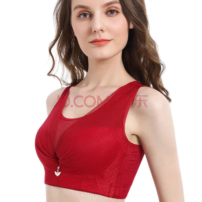 聚拢女士内衣2021夏季新款薄收副乳防下垂调整型文胸罩曼迪尚酒红色