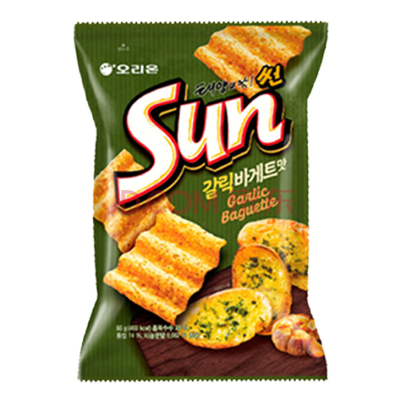 韩国进口 orion好丽友 sun太阳玉米片 香辣味大波浪薯片大蒜玉米脆 网