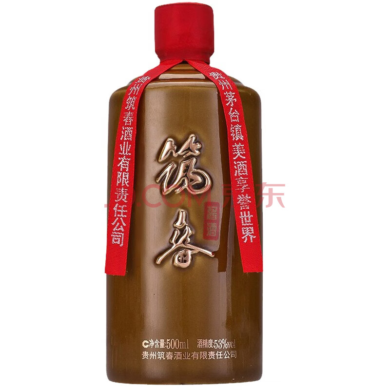 筑春 陈酿 筑春酒 53度 筑春酱酒 光瓶 酱香型 500mlx1瓶