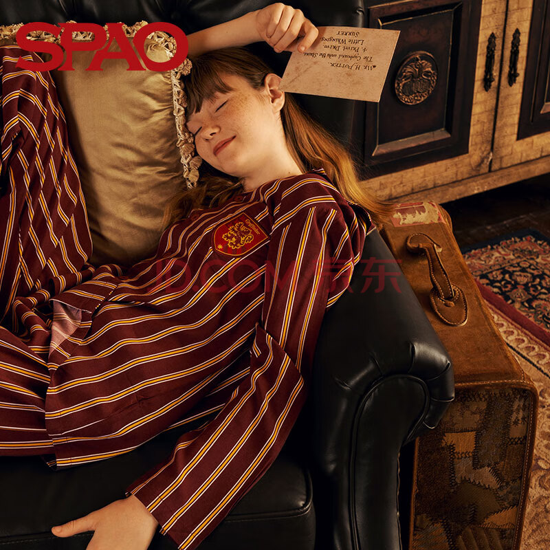 spao哈利波特联名款情侣睡衣套装家居服spppa36d62/spppb49da1 深红色