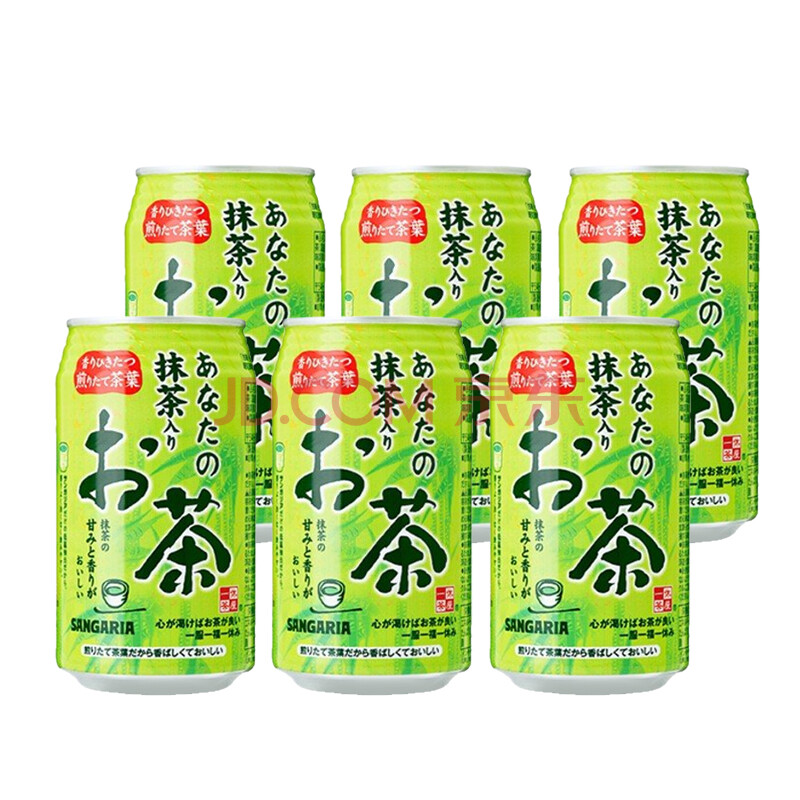 【京闪配送】日本进口 sangaria桑戈利亚三佳利一休茶屋抹茶味饮料340