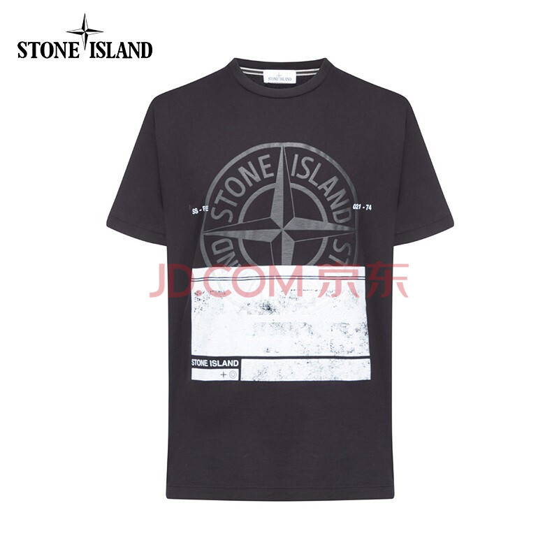 stoneisland短袖,stoneisland袖标 石头岛 stone island 男士t恤 21春夏 男士创意logo印花涂鸦圆领短袖