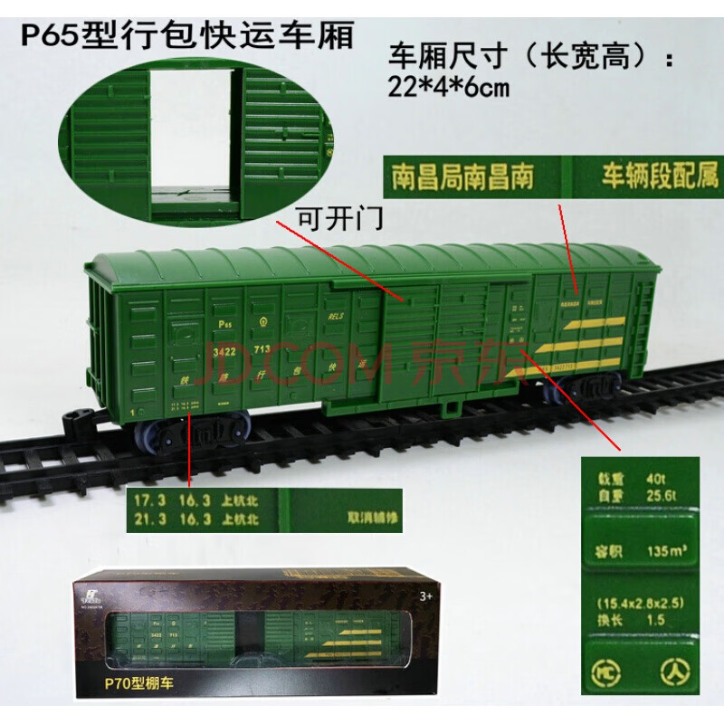 舒乐具25g车厢模型仿真轨道模型玩具中国系列绿皮火车