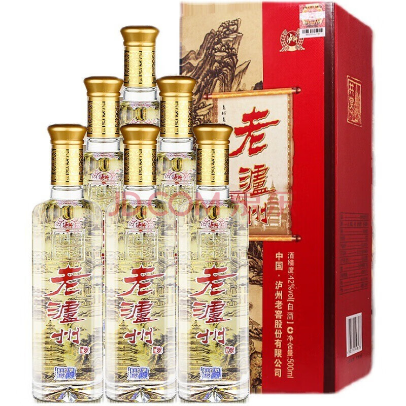 泸州福系列老泸州共赏高度白酒500ml*6瓶整箱装 共赏42度