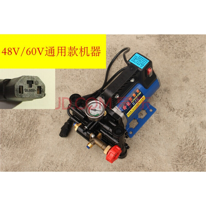 手提式打药机农用电动果树喷雾器12v48v60v220伏高压双缸柱塞药泵 12v