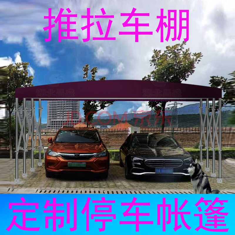 专业车棚(移动停车帐篷家用车棚推拉车库帐篷自行车遮阳棚摩托车雨棚