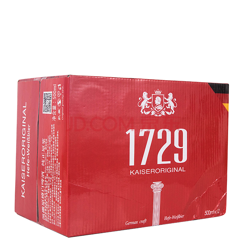 凯撒原樽 500ml*12听 凯撒原樽11° 白啤酒听装原浆整箱 原樽白啤
