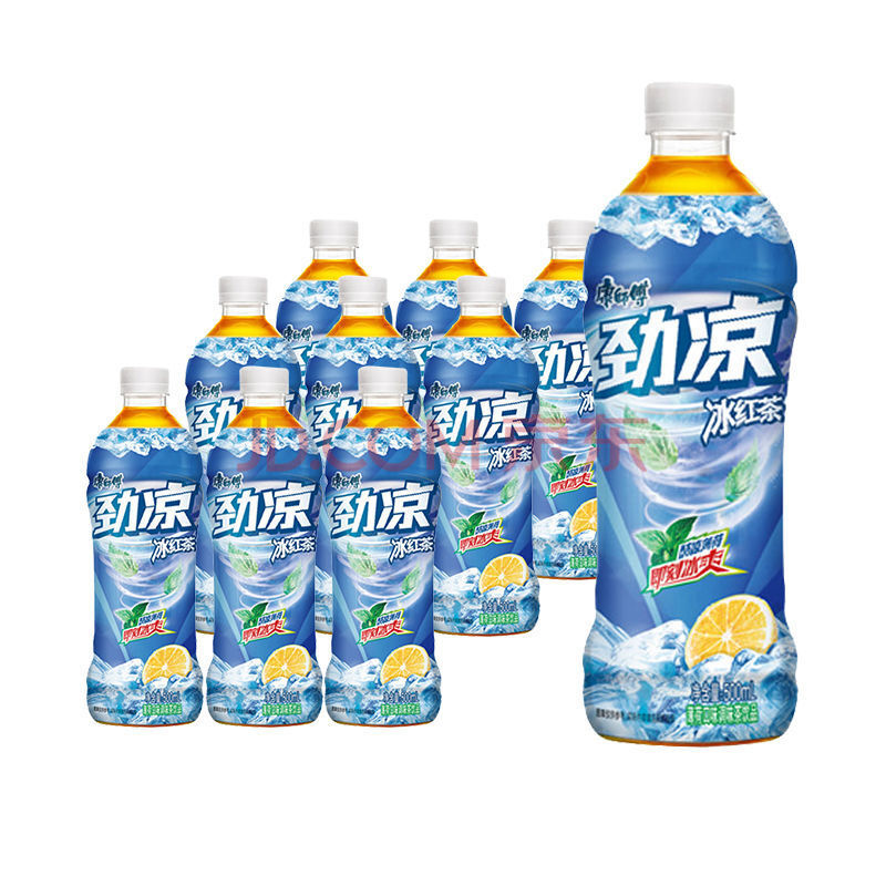 【夏日畅饮】劲凉冰红茶500ml*10瓶冰爽薄荷口味茶饮料解渴饮品整箱