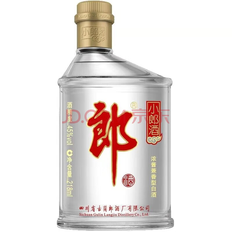 郎酒小郎酒45度218ml*18瓶整箱装兼香型光瓶白酒