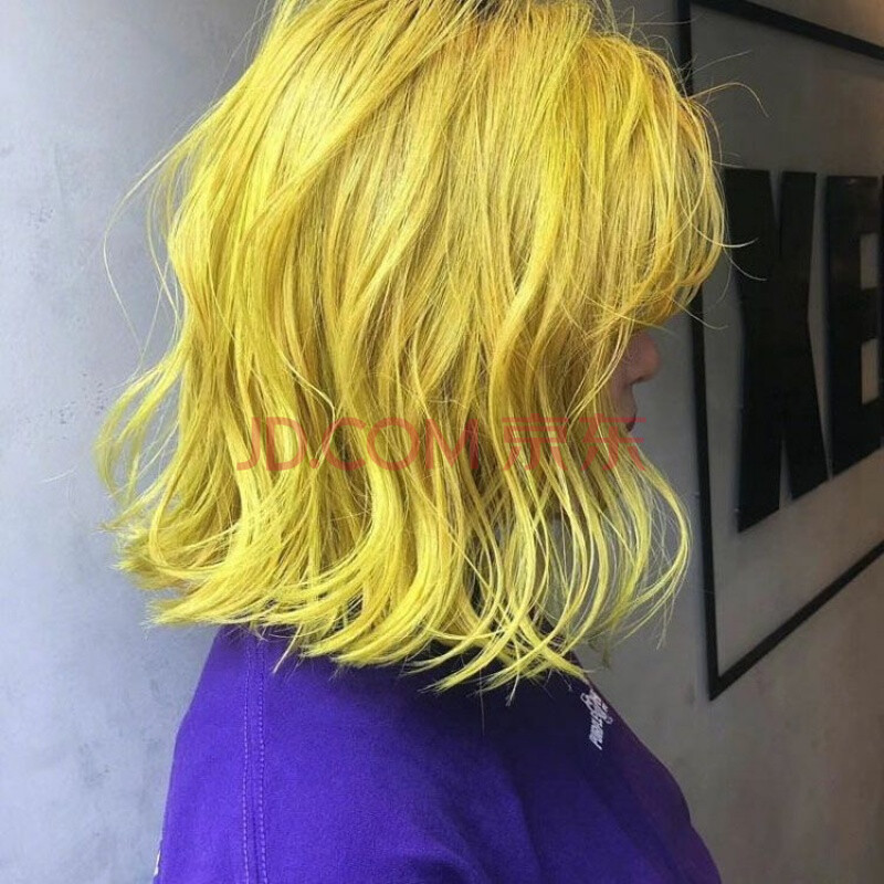 同款2021流行发色金黄色时尚染彩不染头皮染头发剂男生女生染头发膏女