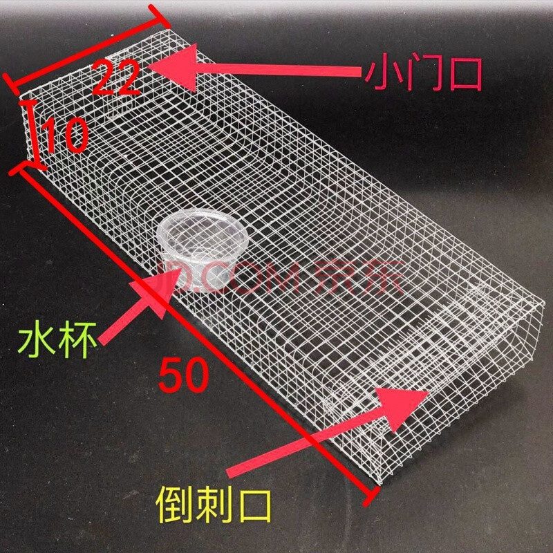 单双门倒须镀锌铁丝笼子蛇新款笼中笼双入口蛇宠物笼子 50/20/10单