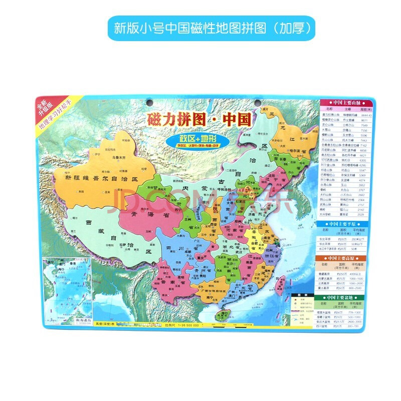 新版加厚小号中国地图(约29*21c