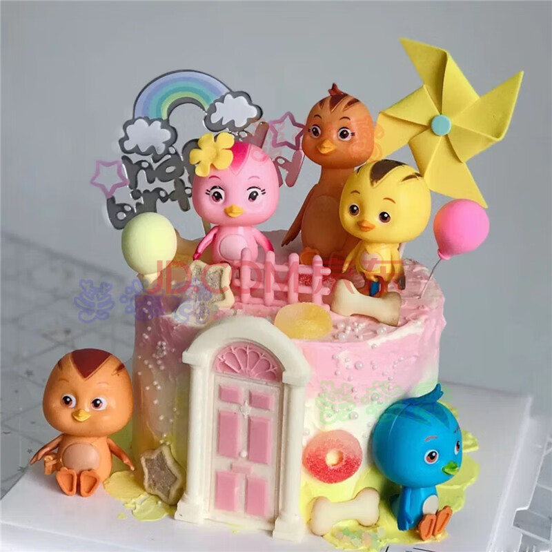 网红萌鸡小队生日蛋糕小鸡宝宝男孩女孩蛋糕同城儿童卡通全国北京上海