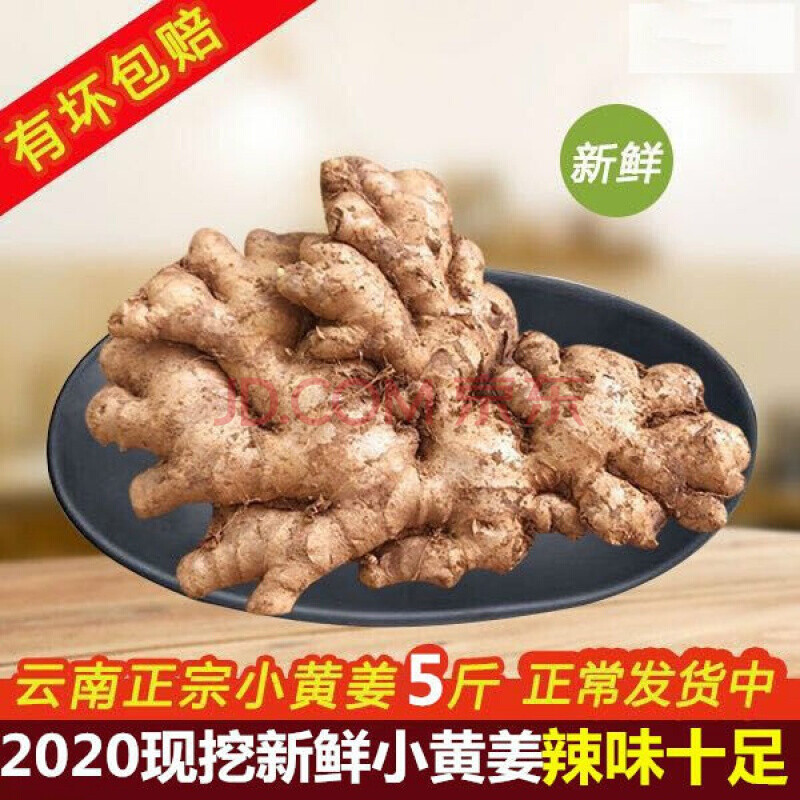 2020现挖云南小黄姜生姜食用嫩姜新鲜蔬菜5斤批发火锅食材 小黄姜5斤