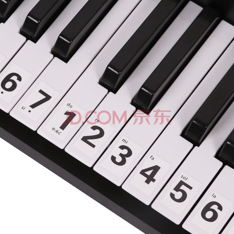 通用钢琴键盘贴纸电子琴手卷钢琴琴贴五线谱简谱键位贴88键不含黑键