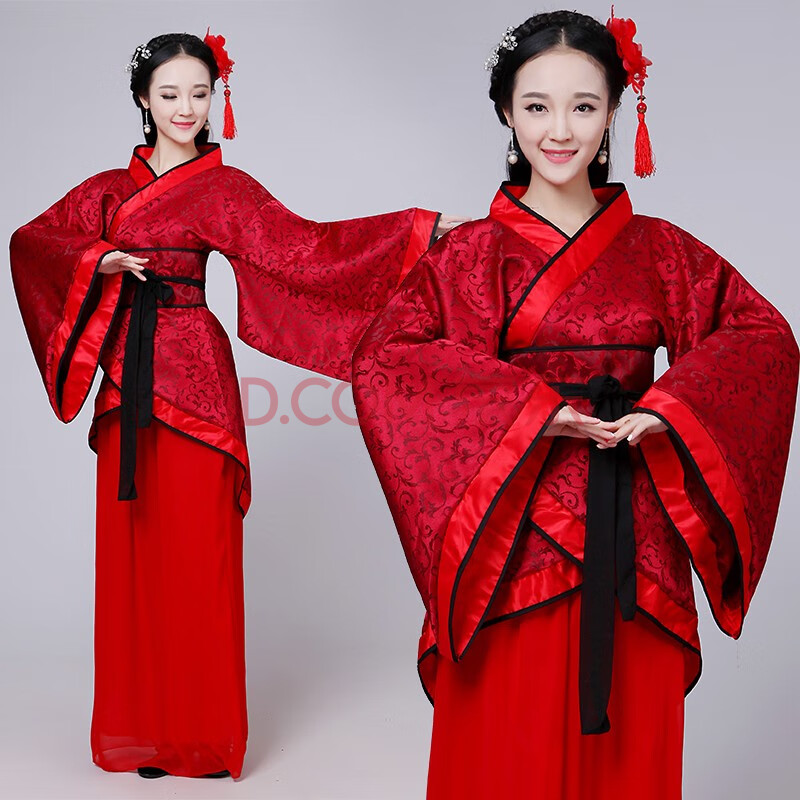 汉服女曲裾嫦娥仙女舞蹈服襦裙戏曲服装演出服学生经典古装毕业成人礼