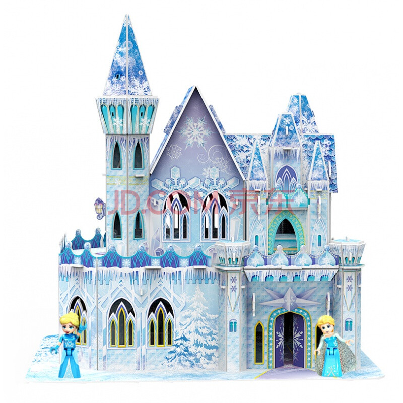 爱莎公主的拼图 冰雪奇缘艾莎公主城堡模型立体3d拼图