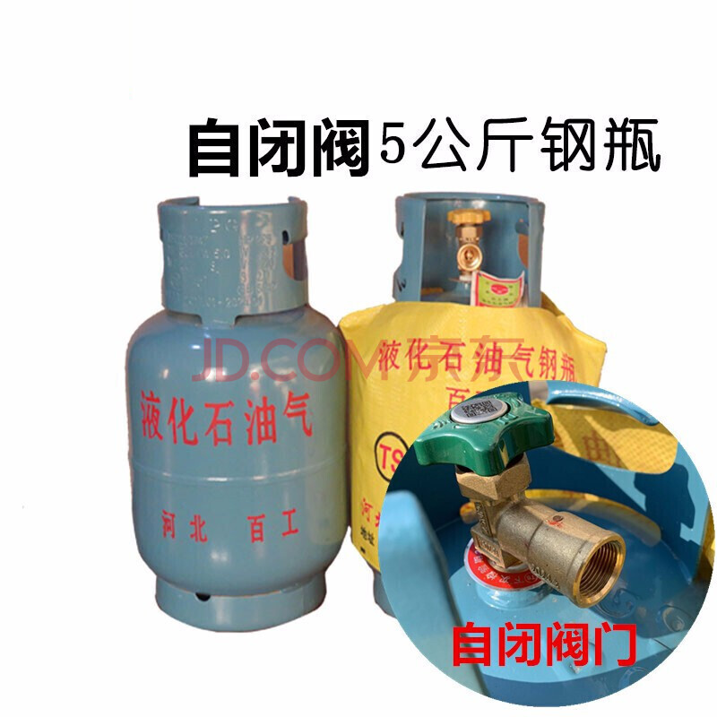 空罐 便携小煤气钢瓶煤5kg15kg50kg全新款自闭阀门空瓶雷卫 5公斤空罐