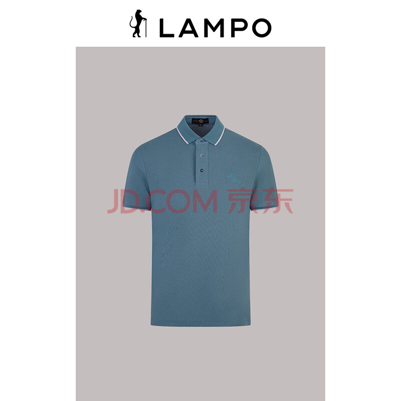 男装 polo衫 蓝豹(lampo【新疆长绒棉】lampo蓝豹2021夏季短袖polo