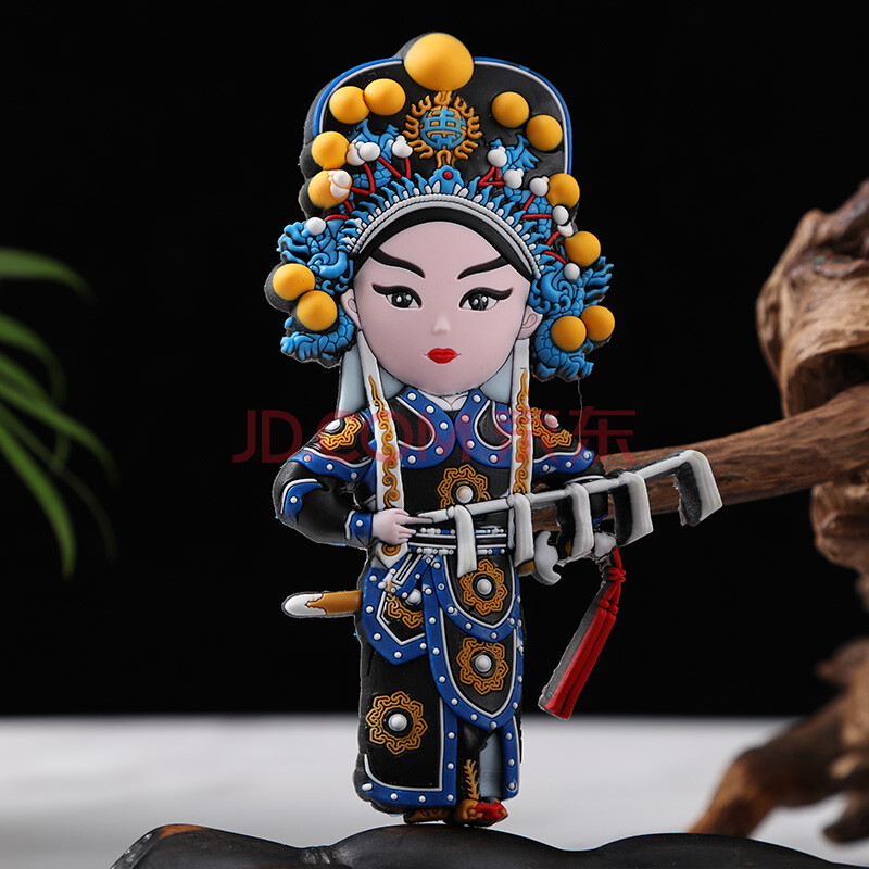 脸谱创意立体人物冰箱贴磁性贴中国风特色纪念品送老外小礼品 花木兰