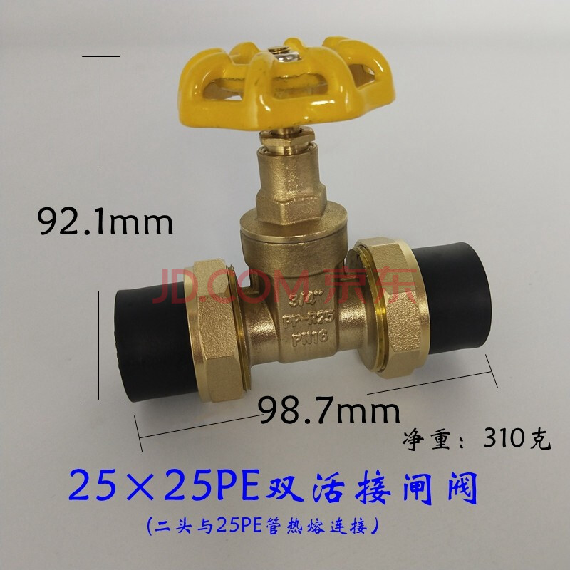 ppr双活接闸阀 pe活接阀门止水阀自来水开关 全铜截止阀水管配件 d25