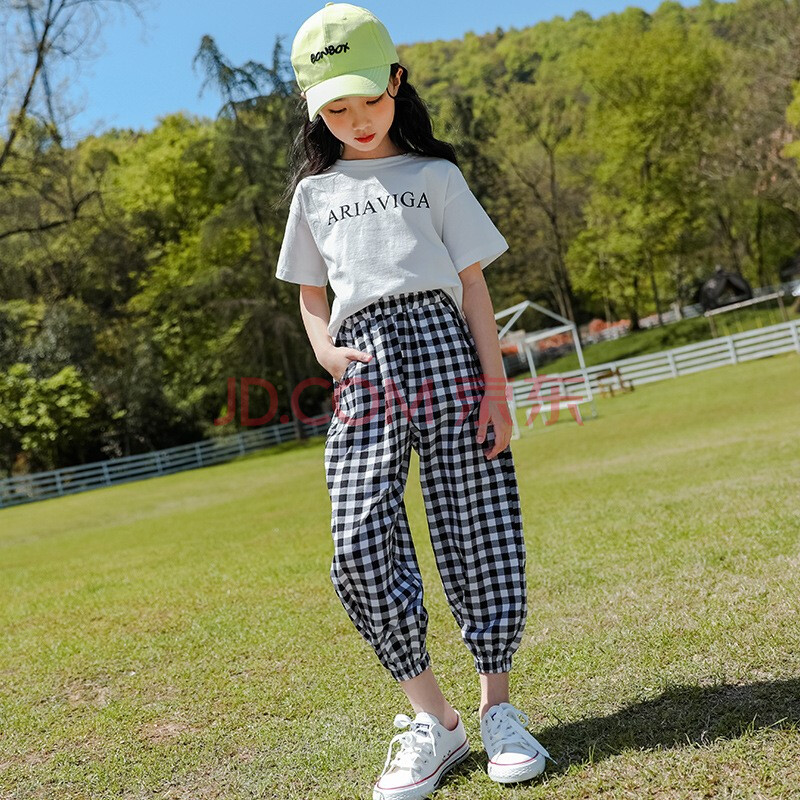 女装夏天洋气衣服8到12小学生穿的洋气两件套 白色 150cm【140-150cm