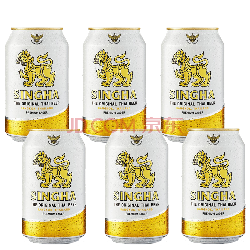 胜狮(singha) 泰国原装进口 全麦芽精酿啤酒 330ml*6听