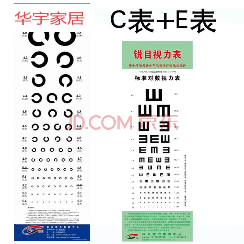 【新品】空军视力表 c型视力表 空军环形视力表 c字形 招飞c表招空军c
