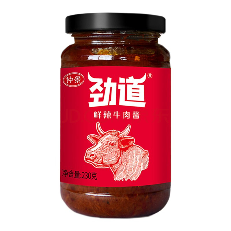 仲景劲道牛肉酱230g*2瓶组合 香菇牛肉酱不辣 香辣拌饭拌面酱佐餐下