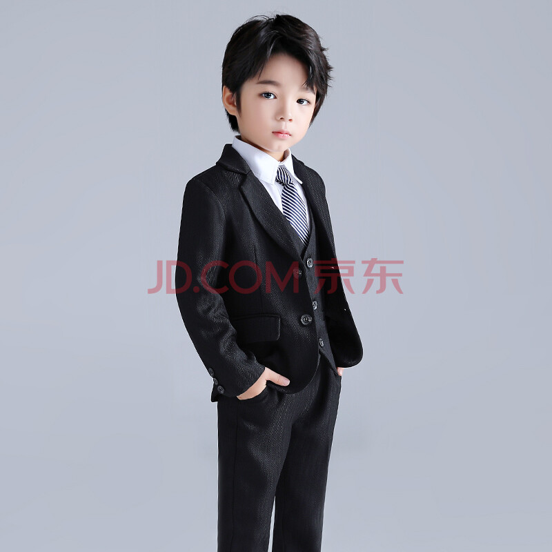 礼服男套装小主持人服装演出服钢琴表演服小孩春秋西装正装休闲毕业