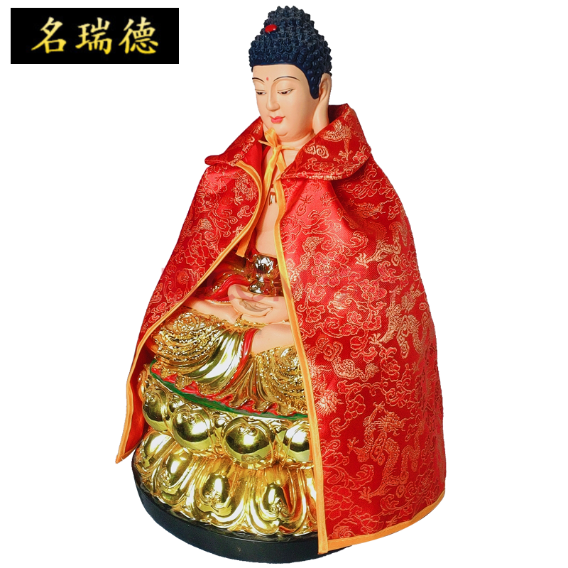 名瑞德观音菩萨披风 佛像披肩衣服道家财神服佛袍织锦佛衣定做 红色