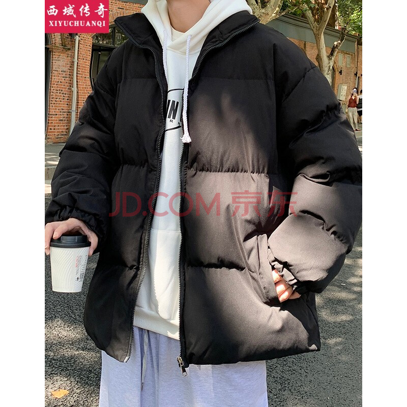 西域传奇棉服男士潮牌ins港风秋冬季加厚2021新款潮流棉衣情侣装外套