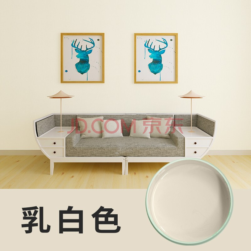 净味乳胶漆 墙面漆内墙水性涂料墙面翻新油漆净味环保刷墙漆 乳白色(1
