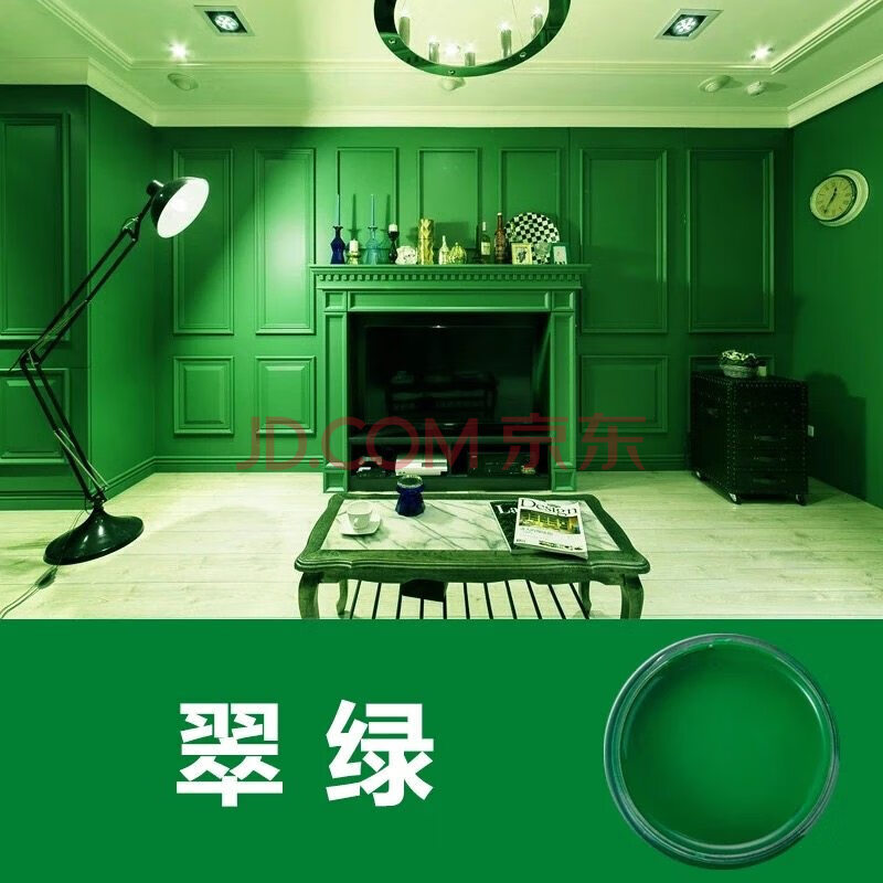 水性木器漆家具翻新旧木质门家用改色喷漆白色透明清油漆 翠绿色1176