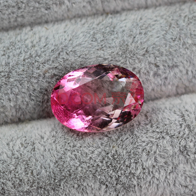 彩虹彩色粉熔宝石女戒指项链吊坠裸石 粉白(尺寸:13x18mm【图片 价格