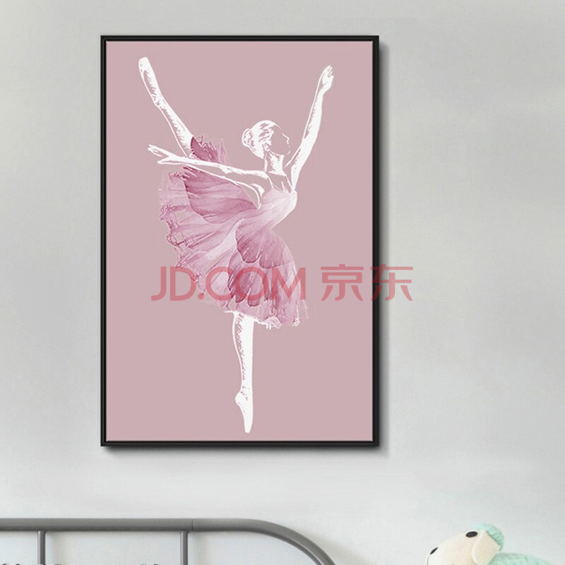 简约北欧ins卧室装饰画女孩房间挂画舞蹈室墙上壁画芭蕾少女18款 a款